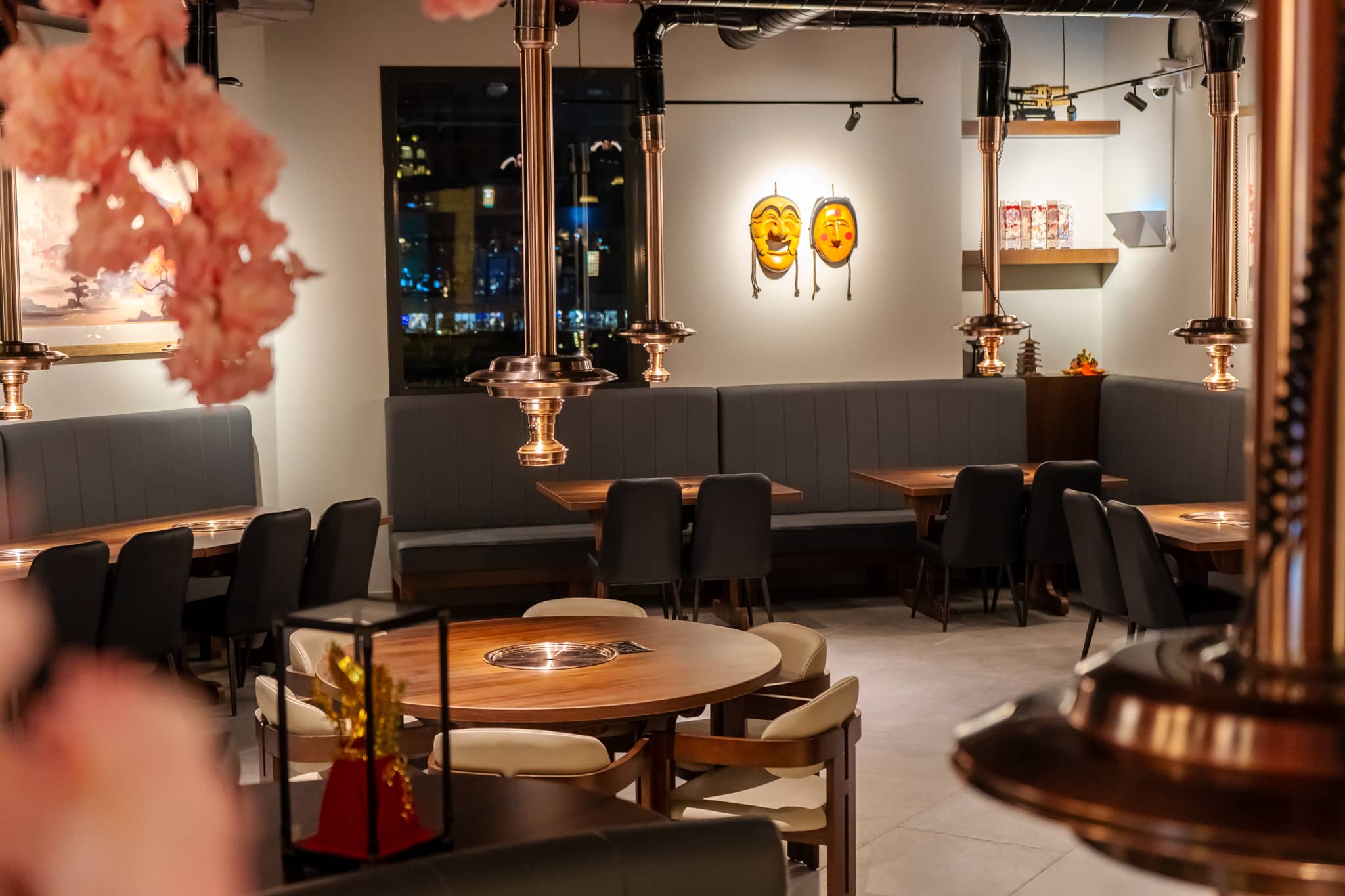 The Yee Hwa dining room with tables set for guests